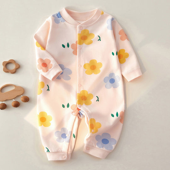 Baby Jumpsuit Long Sleeve Baby Clothes Floral Powder kids & baby Zimivas