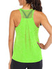 Women's loose racer mesh halter sports vest Fruit green Women Clothing Zimivas