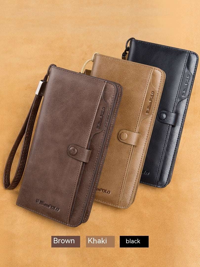 Men's Long Wallet Genuine Leather Wallet 0 Zimivas