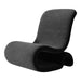 Simple Design Single Sofa Chair Modern Flannel Accent Chair, Small Upholstered Leisure Sofa Chair,One-Piece Stainless Steel Frame, Armless Wingback Club Chairs for Living Room Bedroom Black Furniture Zimivas