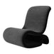 Simple Design Single Sofa Chair Modern Flannel Accent Chair, Small Upholstered Leisure Sofa Chair,One-Piece Stainless Steel Frame, Armless Wingback Club Chairs for Living Room Bedroom Black Furniture Zimivas