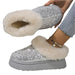 Fashion Sequined Thick-soled Plush Shoes Winter Indoor And Outdoor Casual Warm Slippers for Women Garden House Shoes shoes Zimivas