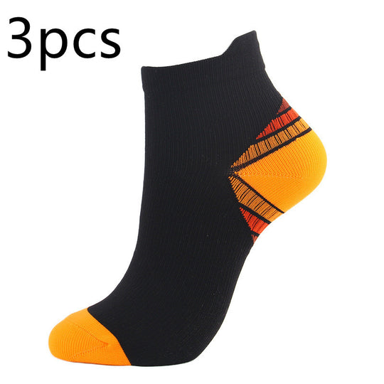 Ankle Guard Compression Zimivas Men's and Women's Socks 3pcs Orange fashion accessories Zimivas