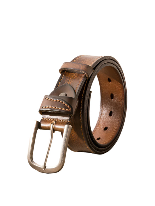 Layer Cowhide Men's Belt Cart Line fashion accessories null