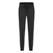 Simple Straight Sports And Leisure Elastic Ankle-tied Cropped Pants Black 0 Zimivas