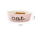 Ceramic bowl for pets Pink cat One size pet supplies Zimivas