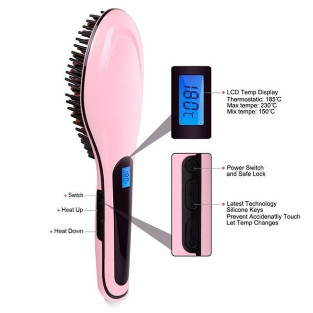 Paddle Brush Hair Straightener 0 null