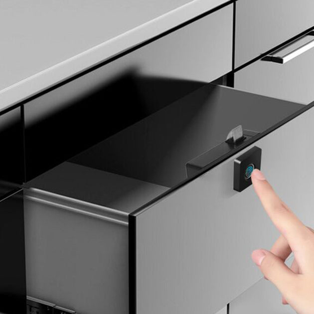 Drawer Intelligent Electronic Lock File Cabinet Lock Storage Cabinet Fingerprint Lock Cabinet Door Fingerprint Lock Furniture 0 null