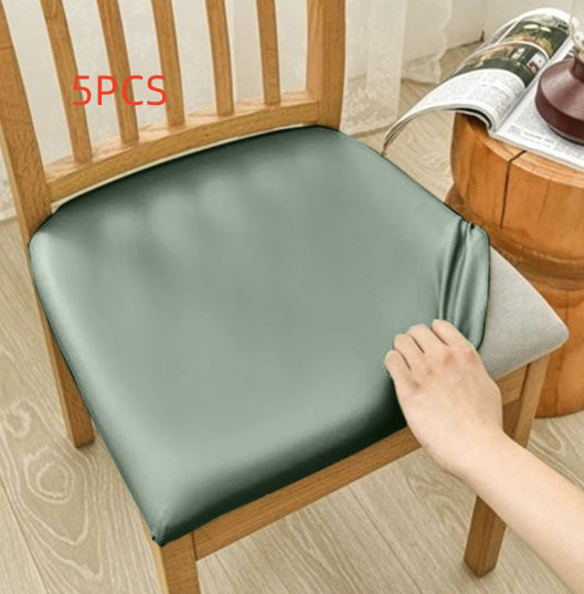 Waterproof Dustproof Chair Cover Faux Leather Leather Cover Universal Cyan Length And Width 35to50cm 5PCS 0 null