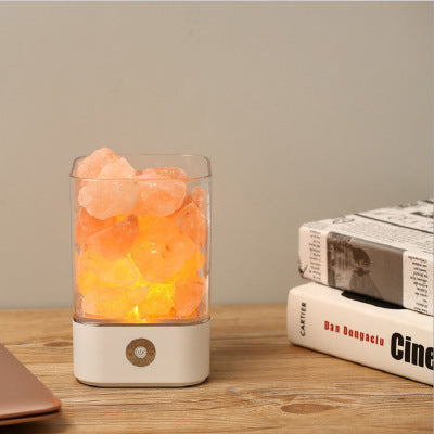 USB Crystal Light Himalayan Salt LED Lamp 0 null