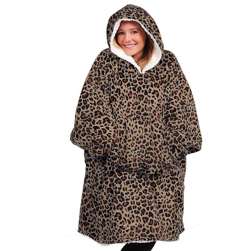 Hooded TV blanket Leopard 0 Zimivas