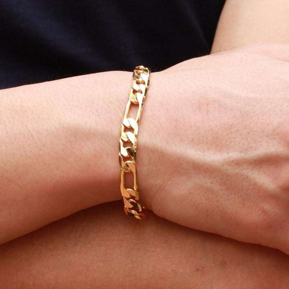 Sideways Real Gold Plating 18K Gold Plating Bracelet Jewelry Zimivas