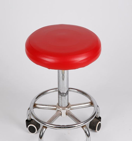 PU Leather Waterproof And Oil-proof Stool Cover Beauty Salon Elastic Chair Cover Red 0 null