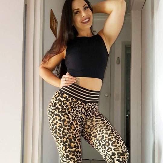 Leopard print ladies sports suit Health & Fitness Zimivas