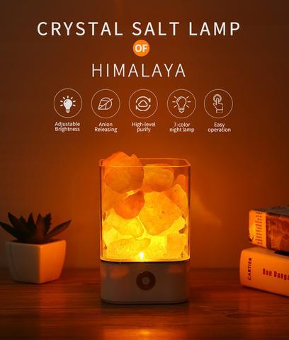 USB Crystal Light Himalayan Salt LED Lamp 0 null