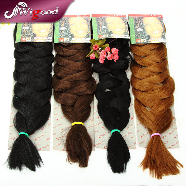 New African Chemical Fiber XpressionBraid Hair, European and American Natural Wig Black Braid Mixed Color 0 null