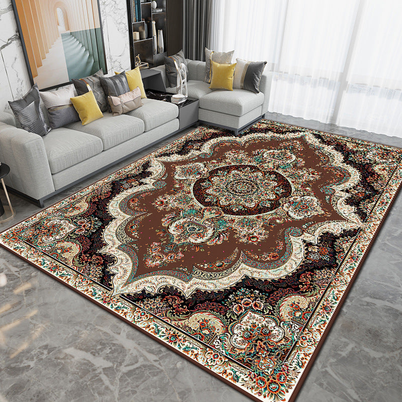 European Style Retro Print Living Room Bedroom Rug 1color 0 null