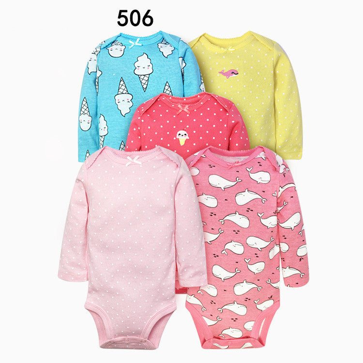 5-Pack Baby Girls Bodysuits, Floral Heart Bunny, up to 12 Months 506 style kids & baby Zimivas