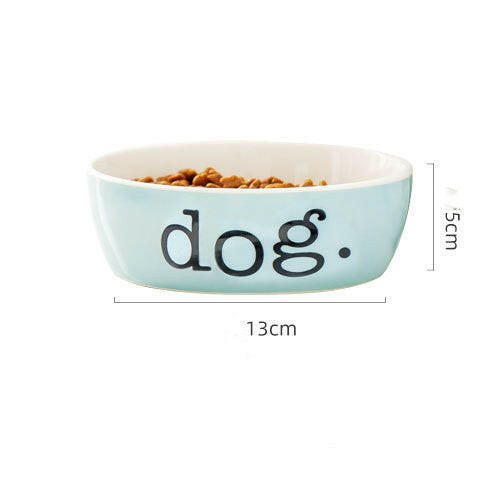 Ceramic bowl for pets Blue dog One size pet supplies Zimivas