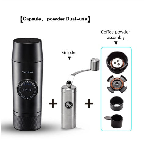 Mini Espresso Coffee Maker Portable Rechargeable Mech 3Type kitchen appliance Zimivas