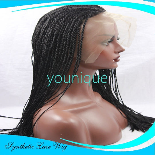 2-strand braids front lace wig braided wig Zimivas