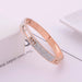 Handmade titanium steel movable three diamond rose gold women's bracelet with versatile and fashionable charm eprolo