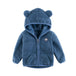 Korean Children's Coat Plus Cashmere Sweater Baby Clothes Blue 0 null