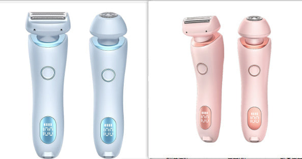 2 In 1 Hair Removal Epilator USB Rechargeable Trimmer Women Body Razor Face Leg Armpit Bikini Hand Pubic Shaver Hair Remover Set USB Hair accessories Zimivas