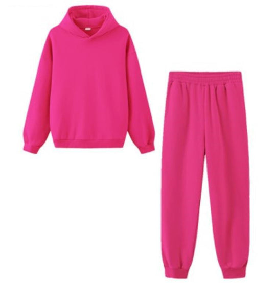 Women's Two-piece Long-sleeved Trousers Sweater Pink A Women Clothing Zimivas