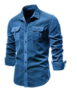 Shirts For Men Wear Shirt College Tops Longsleeve Blue Denim Blue 0 null