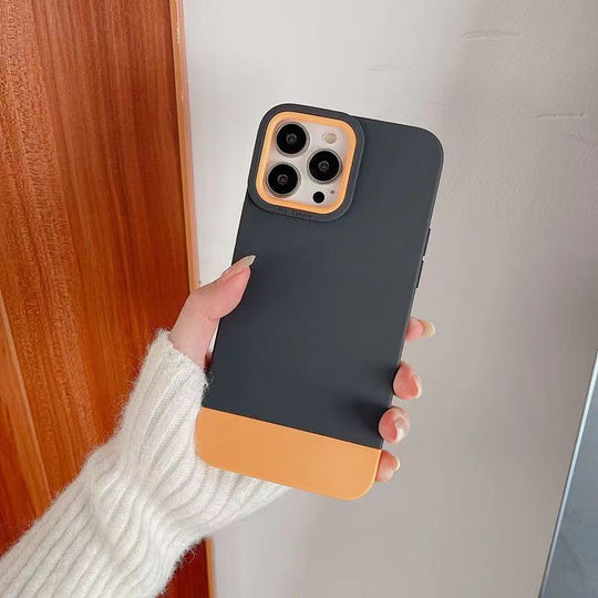 Simple Color Contrast Men's And Women's Phone Cases Grey orange phone accessories Zimivas