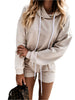 Casual Sports Shorts Hooded Sweater Set Women Clothing Zimivas