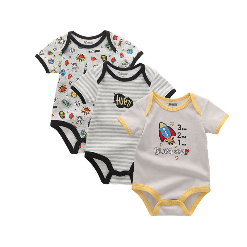 Cartoon Ha Baby Cotton Clothes Triangle Climbing Suit kids & baby Zimivas