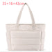 Women's Cotton Handbag Large Zipper Travel Essential Beige 35x16x43cm bag Zimivas