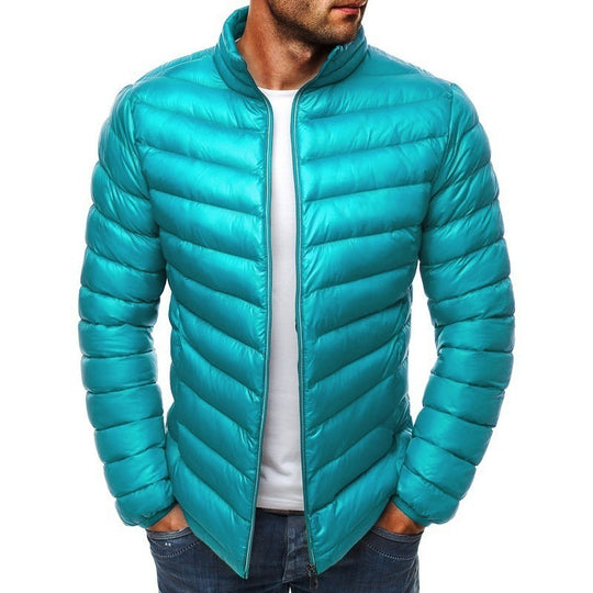 Autumn And Winter New Products Men's Cotton Jacket Men Lake Blue 0 null