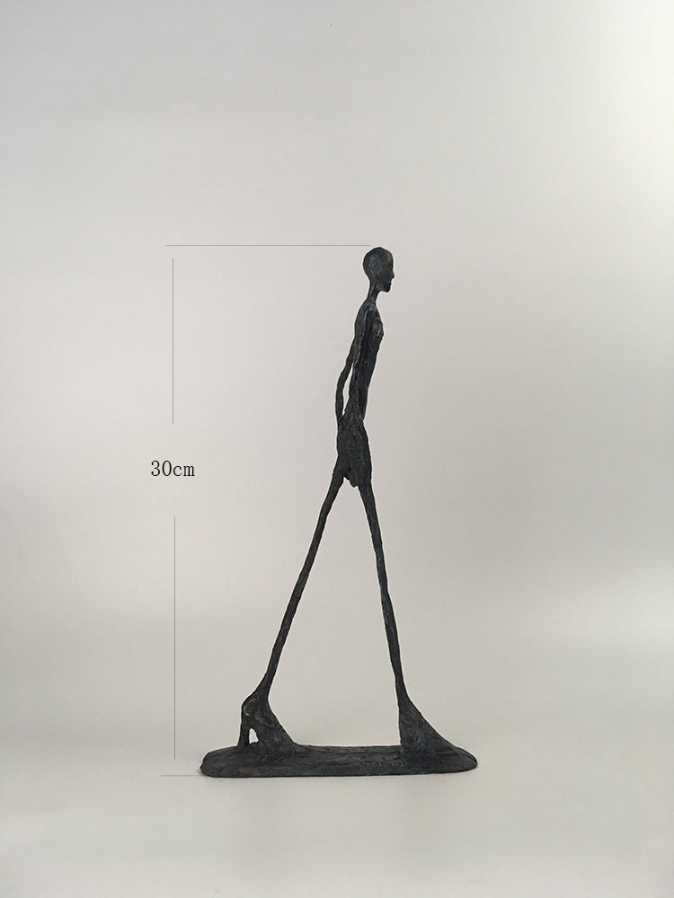 Giacometti Minimalist Bronze Sculpture Light Luxury Furnishings Hotel Living Room Decoration 0 null