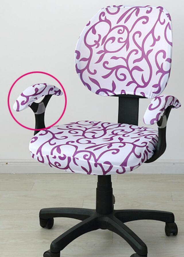 Office Chair Cover With Armrest Chair Dining Cover For Chair Decoration Leaf violet Yes Office furniture Zimivas