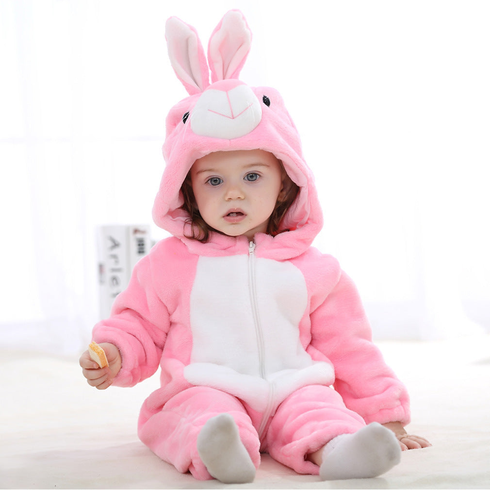 Baby Rompers Winter Autumn Clothes Pink Rabbit 0 Zimivas