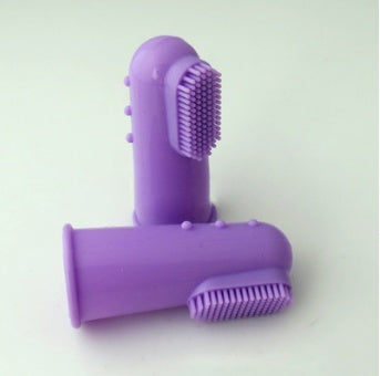 Super Soft Pet Finger Toothbrush Purple 0 Zimivas