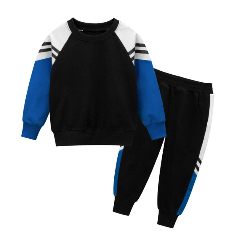 Children's suit male baby clothes sports pants Black blue 0 null