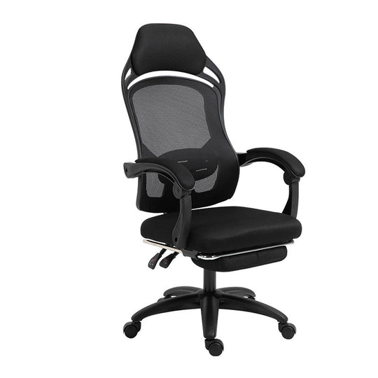 Ergonomic Computer Gaming Chair Black footrest 0 null