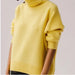 Women's Long-sleeved Pullover Solid Color Sweater Yellow 0 null