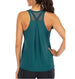 Women's loose racer mesh halter sports vest Malachite green Women Clothing Zimivas