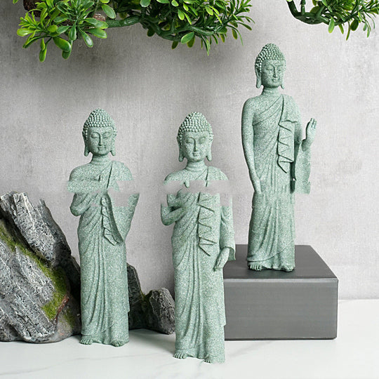 New Chinese Stone Buddha Crafts Creative Ornament Home Decor 0 null