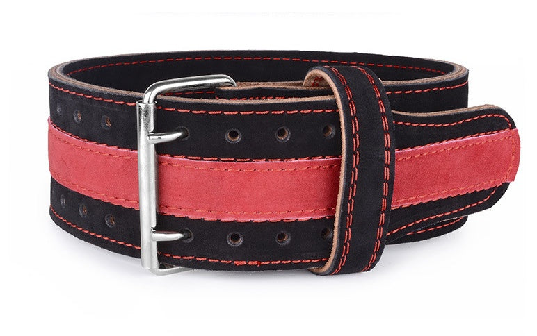 High-quality Four-layer Leather Weight-bearing Strength Training Belt Red 0 null