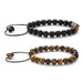 Tiger Eye Couple Bracelets Matte Black Agate Beads Bracelet Q 0 null