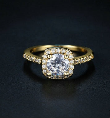 Luxury Silver Engagement Ring Golden color 0 Zimivas