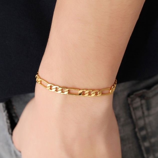 Sideways Real Gold Plating 18K Gold Plating Bracelet Jewelry Zimivas