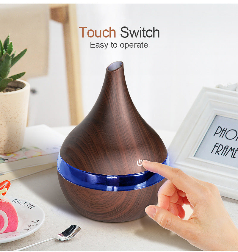 LED Essential Oil Diffuser Deep wood grain USB Consumer Electronics Zimivas