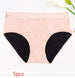 Four-layer Physiological Pants Antibacterial Bottom Gear Briefs Skin color 5PCS women underwear null